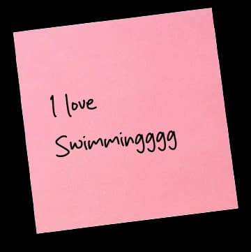 I love swimming